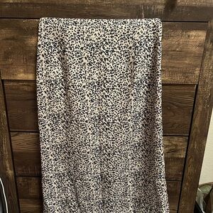 SHEIN Black and Cream Leopard Maxi Skirt